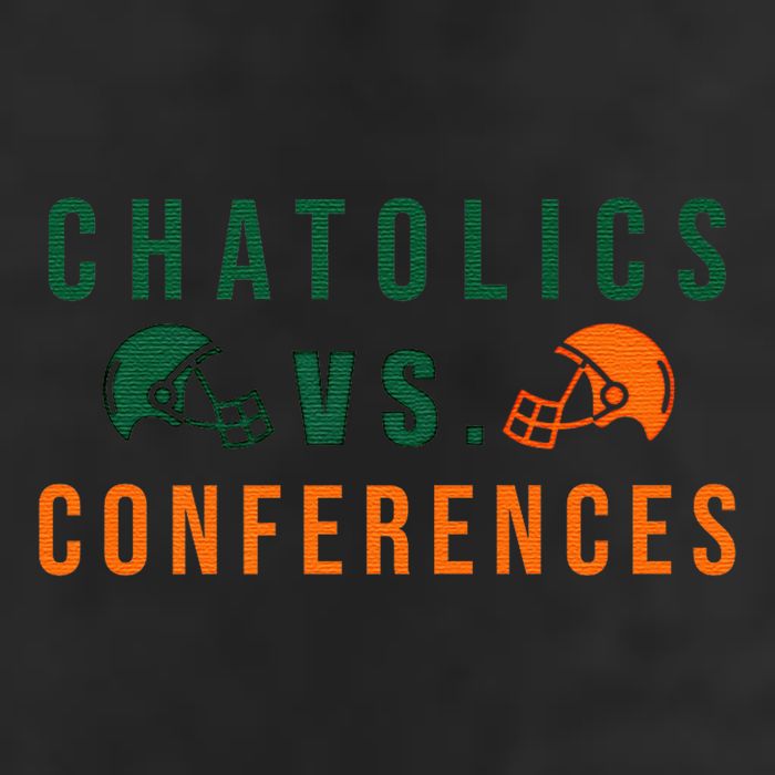 Catholics Vs. Conferences 7 Panel Mesh Trucker Snapback Hat