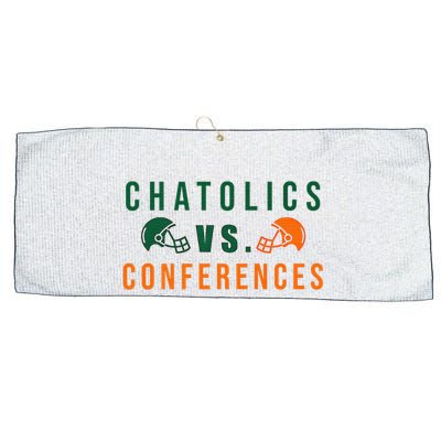 Catholics Vs. Conferences Large Microfiber Waffle Golf Towel