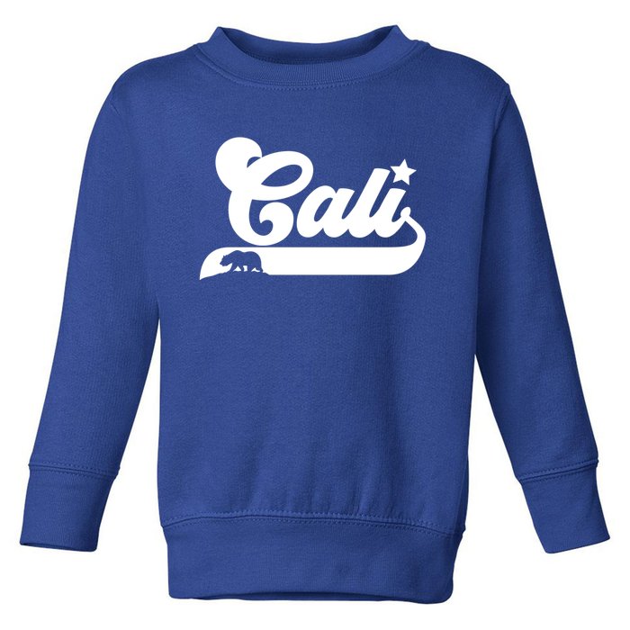 Cali Vintage California Bear Usa State Beauty Design Idea Gift Toddler Sweatshirt