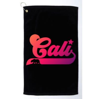 Cali Vintage California Bear Usa State Beauty Design Idea Gift Platinum Collection Golf Towel