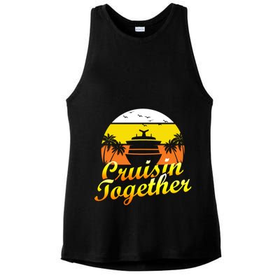 Cruise Vacation Cruisin Together Family Group Vacation Great Gift Ladies PosiCharge Tri-Blend Wicking Tank