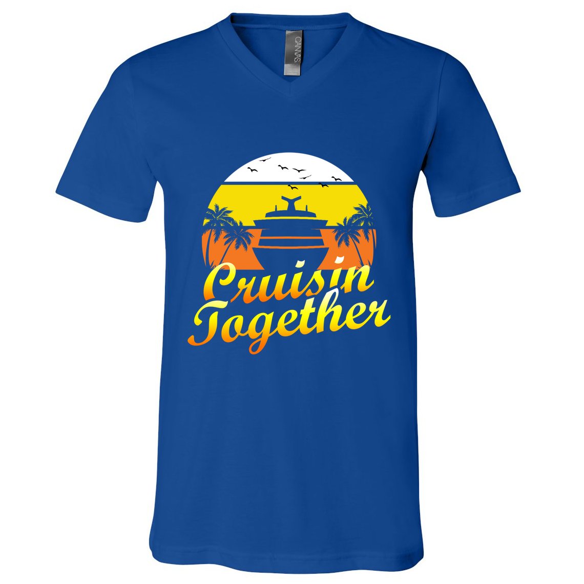 Cruise Vacation Cruisin Together Family Group Vacation Great Gift V-Neck T-Shirt