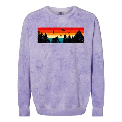 Camping vintage Camping Lover Outdoor Lover Colorblast Crewneck Sweatshirt