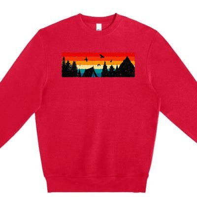 Camping vintage Camping Lover Outdoor Lover Premium Crewneck Sweatshirt