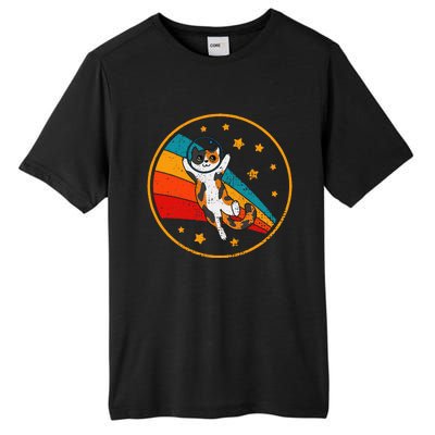 Cute Vintage Calico Cat Retro Space Cat Tall Fusion ChromaSoft Performance T-Shirt