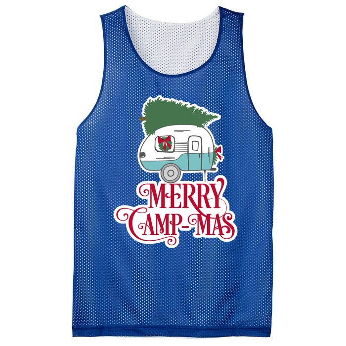 Christmas Vintage Camper Gift Merry Campmas Mesh Reversible Basketball Jersey Tank