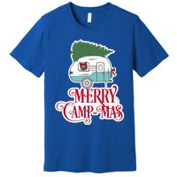 Christmas Vintage Camper Gift Merry Campmas Premium T-Shirt