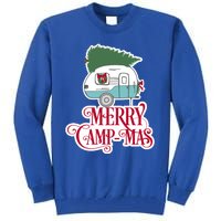 Christmas Vintage Camper Gift Merry Campmas Tall Sweatshirt