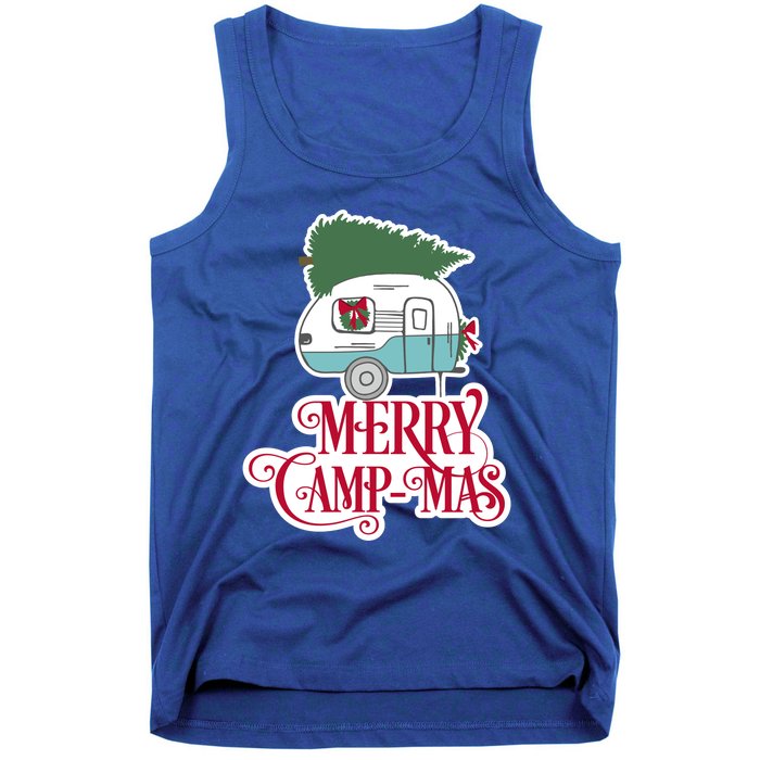 Christmas Vintage Camper Gift Merry Campmas Tank Top