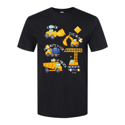 construction vehicles collage Softstyle® CVC T-Shirt