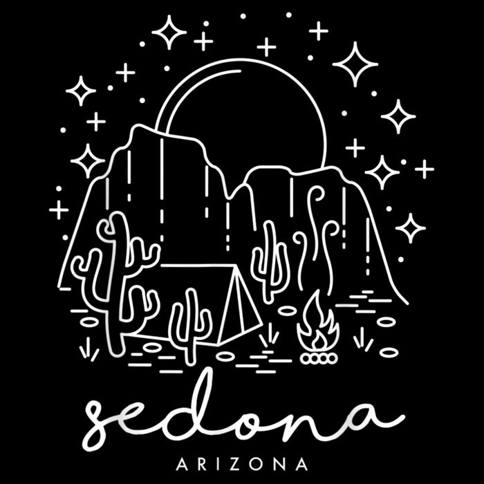 Cool Vintage Cactus Sedona Arizona Camping Souvenir Womens Tank Top