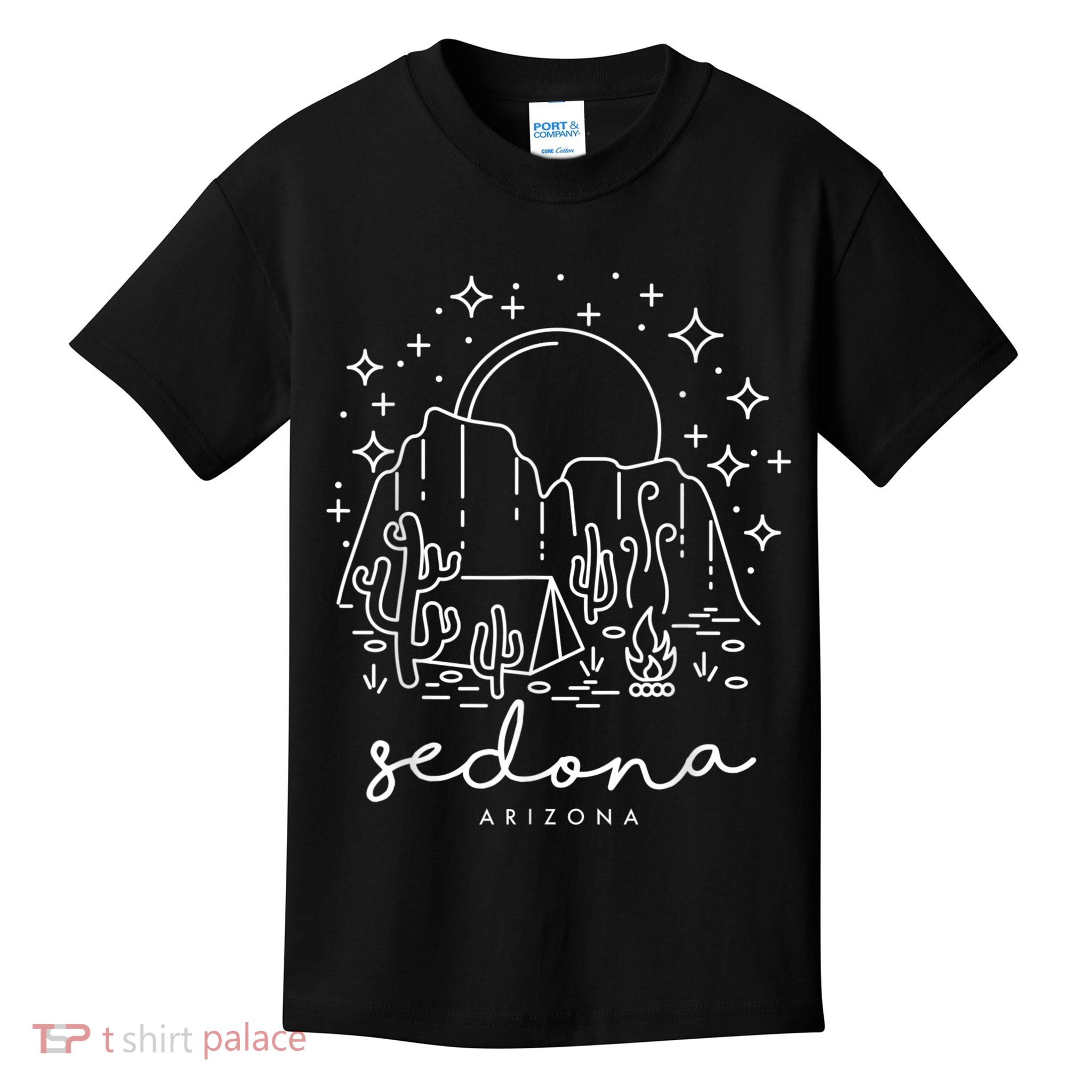 Cool Vintage Cactus Sedona Arizona Camping Souvenir Kids T-Shirt