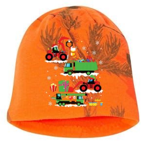 Construction Vehicle Christmas Red Trucks Winter Kati - Camo Knit Beanie