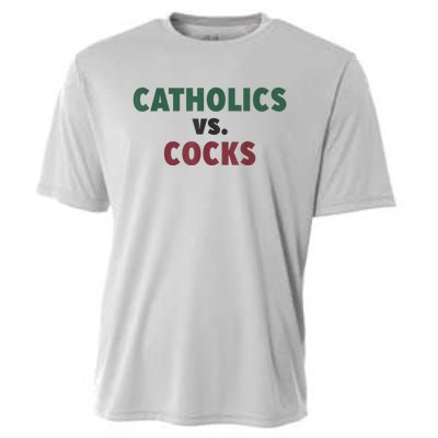 Catholics VS Cocks Funny Religious Cooling Performance Crew T-Shirt