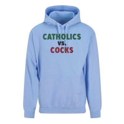 Catholics VS Cocks Funny Religious Unisex Surf Hoodie