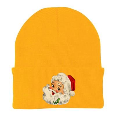 Cool Vintage Christmas Santa Claus Face Long Sleeve Knit Cap Winter Beanie