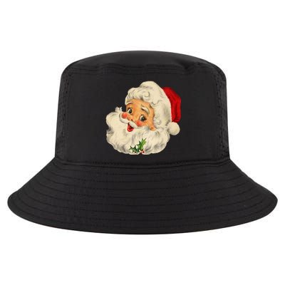 Cool Vintage Christmas Santa Claus Face Long Sleeve Cool Comfort Performance Bucket Hat