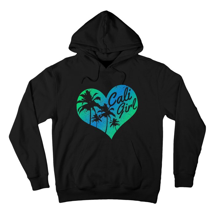 Cali Vintage California Heart Palm Trees Summer Gift Hoodie