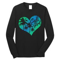 Cali Vintage California Heart Palm Trees Summer Gift Long Sleeve Shirt