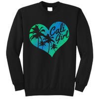 Cali Vintage California Heart Palm Trees Summer Gift Sweatshirt