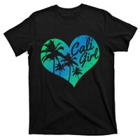 Cali Vintage California Heart Palm Trees Summer Gift T-Shirt