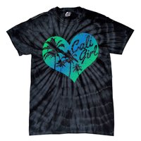 Cali Vintage California Heart Palm Trees Summer Gift Tie-Dye T-Shirt