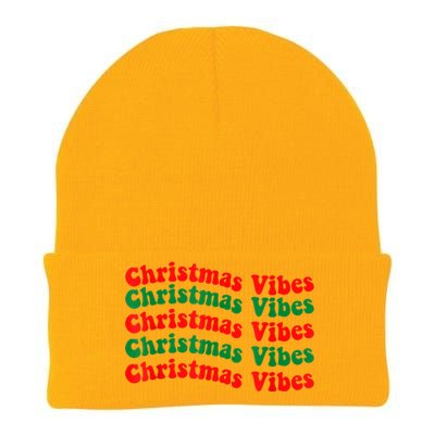 Christmas Vibes Cute Gift Holiday Gift For Christmas Parties Gift Knit Cap Winter Beanie