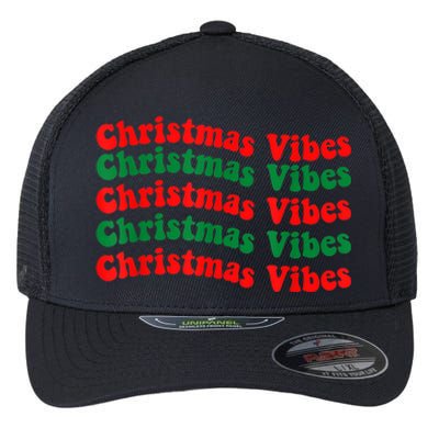 Christmas Vibes Cute Gift Holiday Gift For Christmas Parties Gift Flexfit Unipanel Trucker Cap