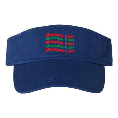 Christmas Vibes Cute Gift Holiday Gift For Christmas Parties Gift Valucap Bio-Washed Visor