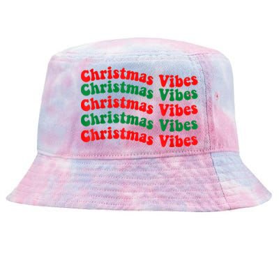 Christmas Vibes Cute Gift Holiday Gift For Christmas Parties Gift Tie-Dyed Bucket Hat