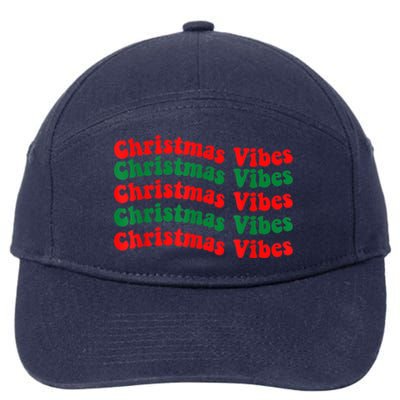 Christmas Vibes Cute Gift Holiday Gift For Christmas Parties Gift 7-Panel Snapback Hat