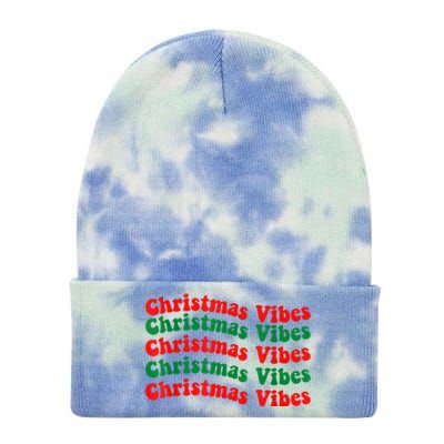 Christmas Vibes Cute Gift Holiday Gift For Christmas Parties Gift Tie Dye 12in Knit Beanie