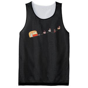 Camper Van Christmas Cow Sleigh Farmer Farm Animal Xmas Pj Mesh Reversible Basketball Jersey Tank