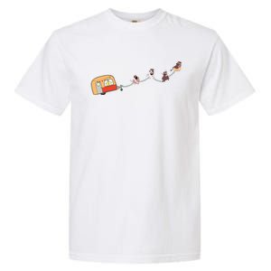 Camper Van Christmas Cow Sleigh Farmer Farm Animal Xmas Pj Garment-Dyed Heavyweight T-Shirt