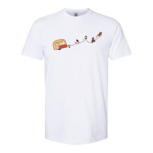 Camper Van Christmas Cow Sleigh Farmer Farm Animal Xmas Pj Softstyle CVC T-Shirt