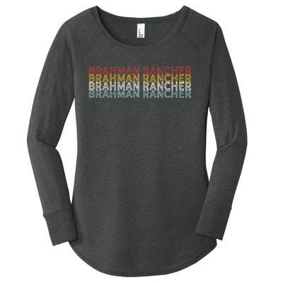 Cattle Vintage Cow Brahman Rancher Women's Perfect Tri Tunic Long Sleeve Shirt