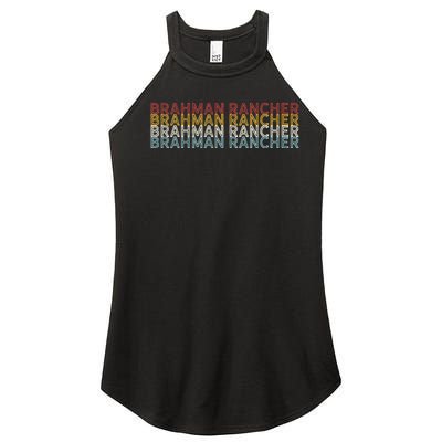 Cattle Vintage Cow Brahman Rancher Women’s Perfect Tri Rocker Tank