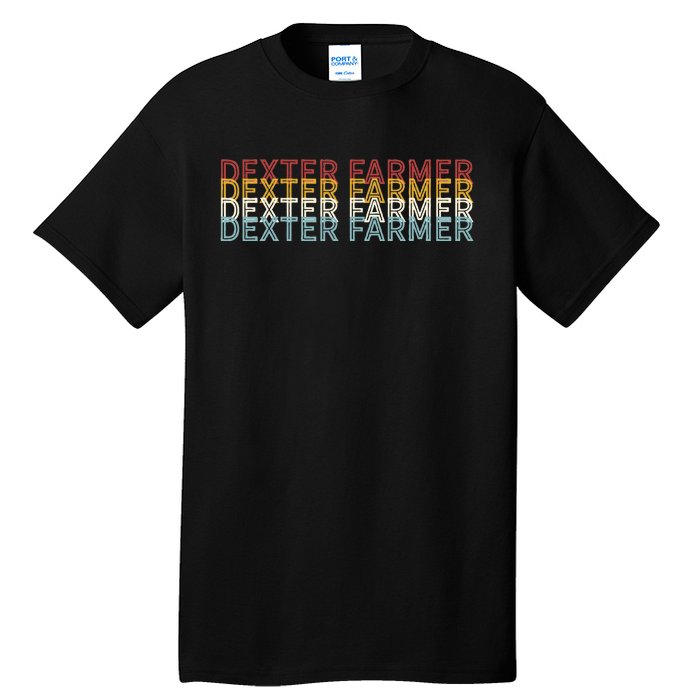 Cattle Vintage Cow D.E.X.Te.R Farmer Tall T-Shirt