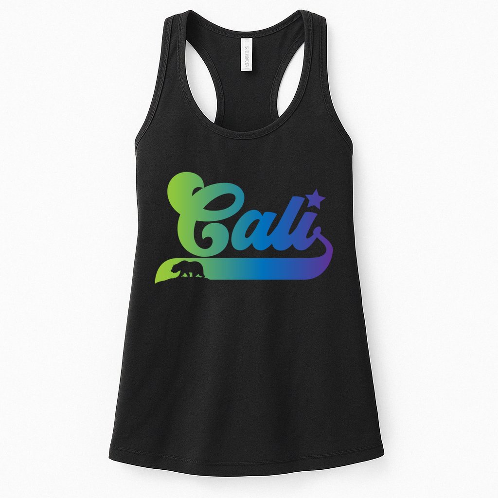 Cali Vintage California Bear Usa Womens Tank Top