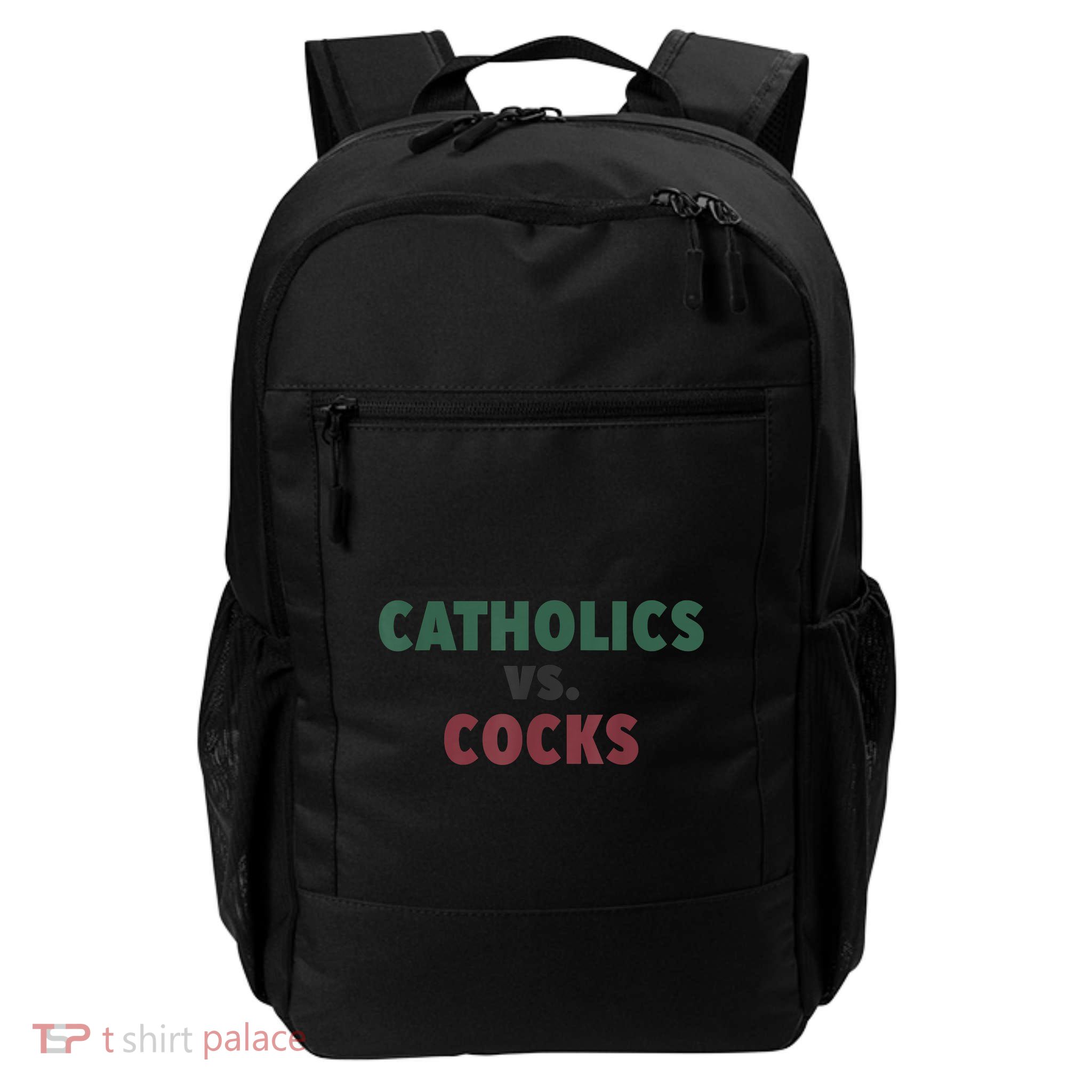 Catholics VS Cocks Funny Religious Backpack