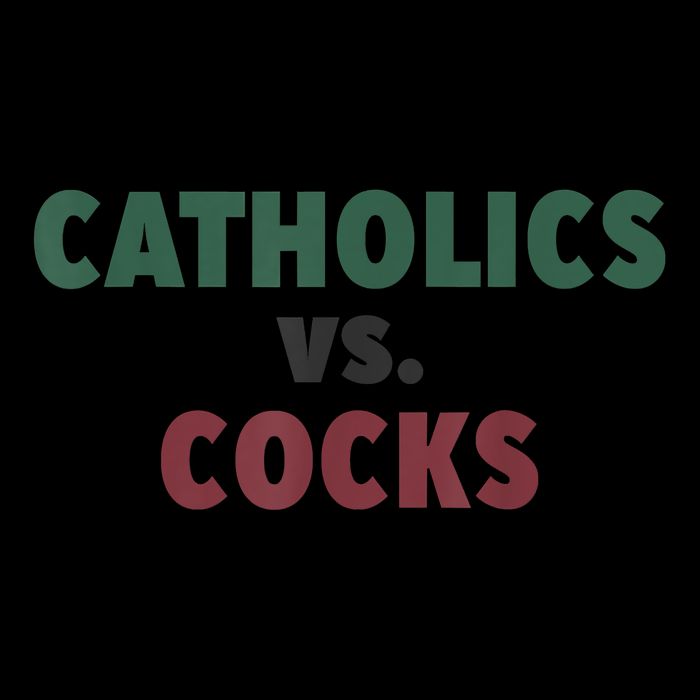 Catholics VS Cocks Funny Religious Sustainable Bucket Hat