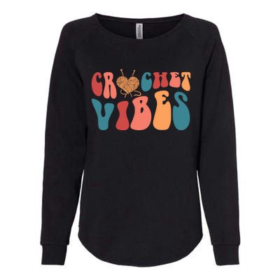 Crochet Vibes Crochet Lover Womens California Wash Sweatshirt