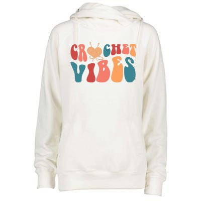 Crochet Vibes Crochet Lover Womens Funnel Neck Pullover Hood