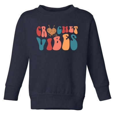 Crochet Vibes Crochet Lover Toddler Sweatshirt