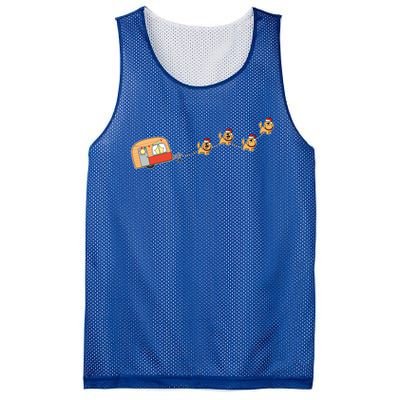 Camper Van Christmas Golden Retriever Sleigh Xmas Pajama Gift Mesh Reversible Basketball Jersey Tank