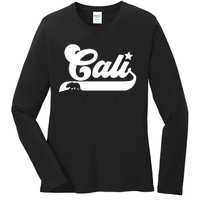 Cali Vintage California Bear Usa State Beauty Design Idea Ladies Long Sleeve Shirt