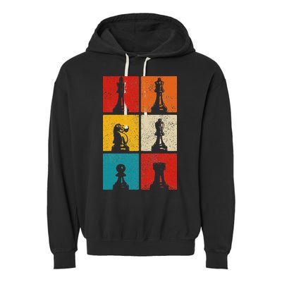 Chess Vintage Chess Master Club Chess Player Garment-Dyed Fleece Hoodie