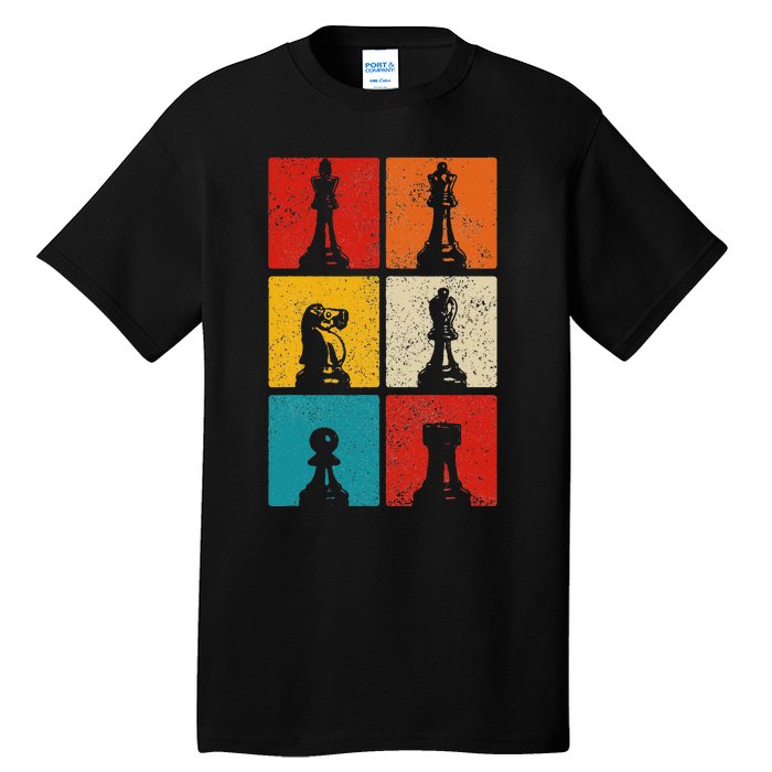 Chess Vintage Chess Master Club Chess Player Tall T-Shirt