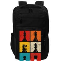 Chess Vintage Chess Master Club Chess Player Impact Tech Backpack