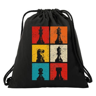 Chess Vintage Chess Master Club Chess Player Drawstring Bag